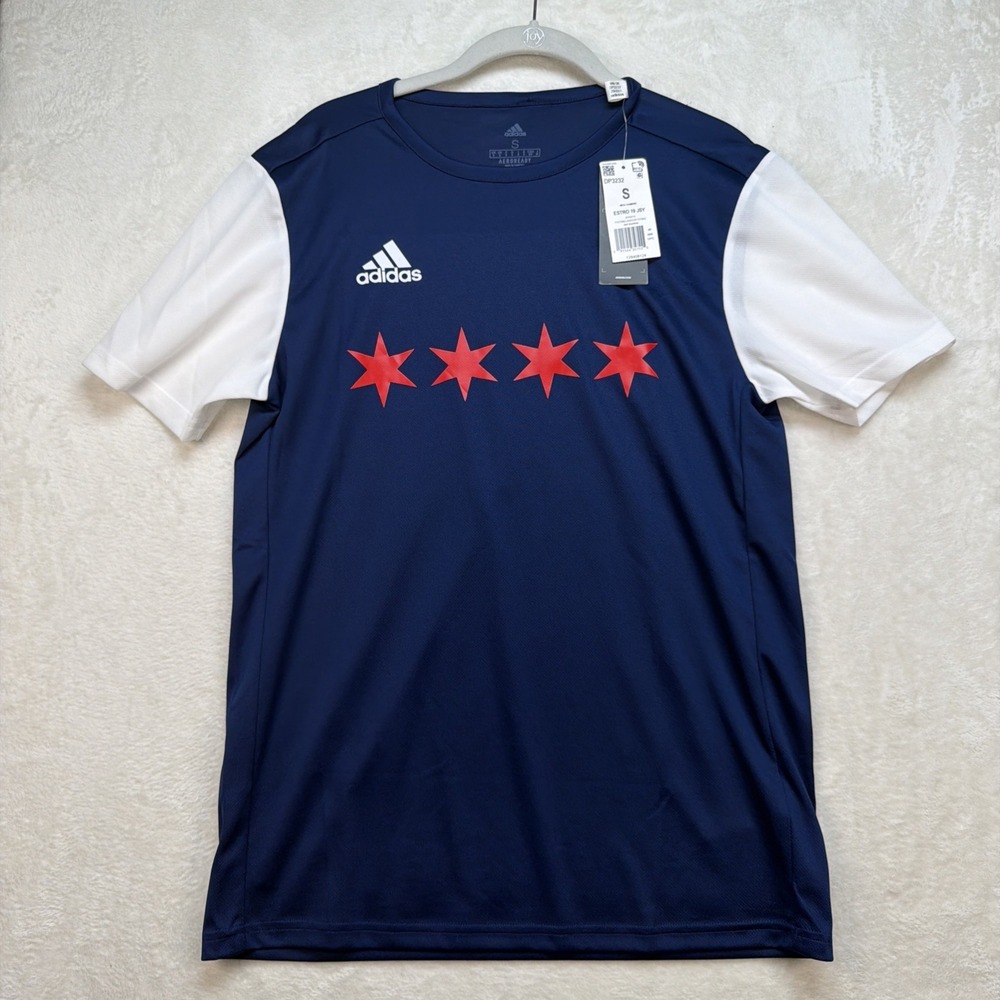 Chicago Stars Adidas Estro 19 Soccer Jersey Mens Small Blue MLS